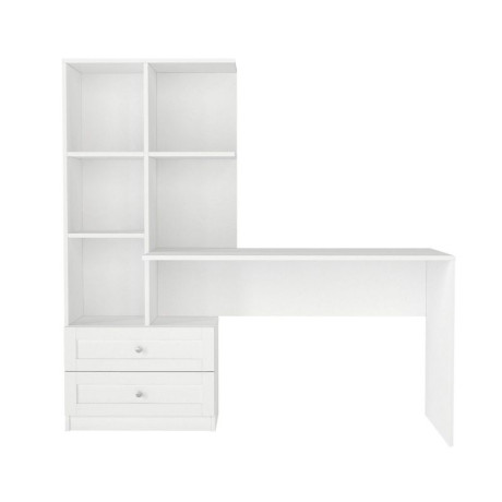 Γραφείο Εργασίας Mantra Megapap Χρώμα Λευκό 150x60x152εκ.