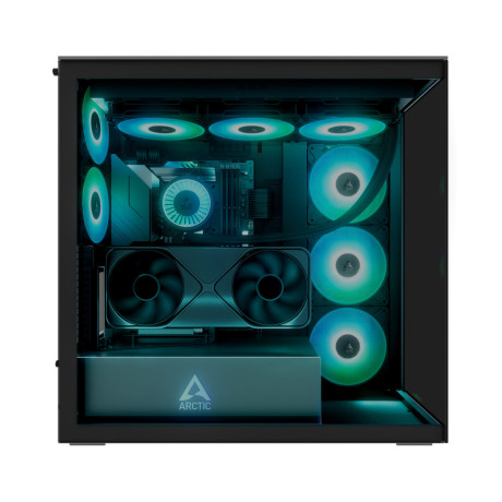 Arctic Xtender (Black) Black Window With gpu Vertical Mount - mid Tower Case w. a-rgb Fans Arctic Xtender (Black) Black Window With gpu Vertical Mount - mid Tower Case w. a-rgb Fans