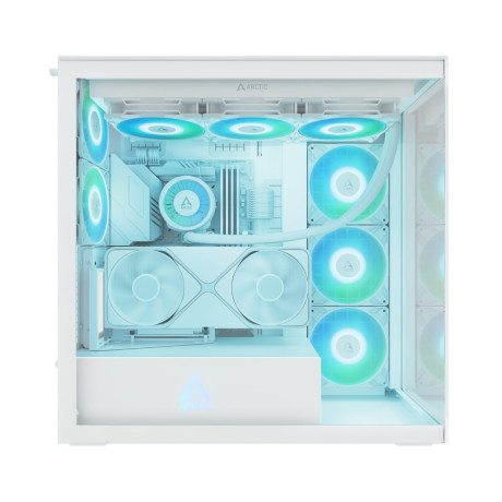 Arctic Xtender (White) Transparent Window With gpu Vertical Mount - mid Tower Case w. a-rgb Fans Arctic Xtender (White) Transparent Window With gpu Vertical Mount - mid Tower Case w. a-rgb Fans