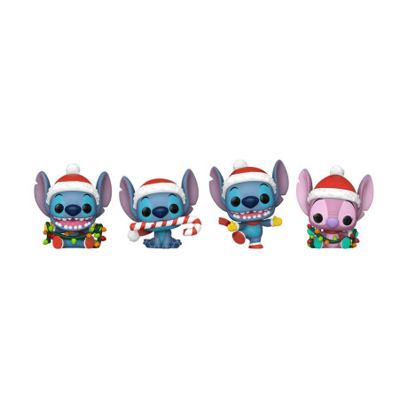 Funko Pocket Pop! 4-Pack Disney: Lilo & Stitch Holiday Vinyl Figures