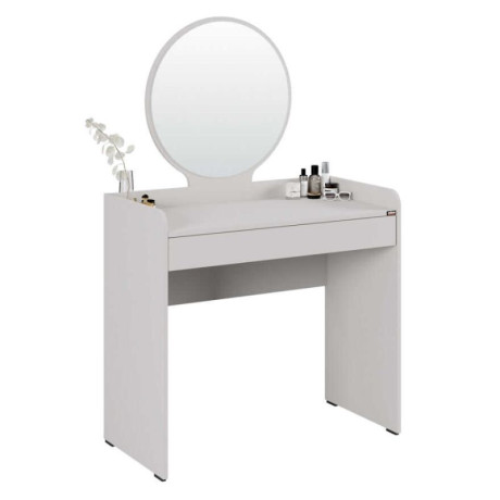 Τουαλέτα με Καθρέπτη Curve Megapap Χρώμα Λευκό 90x47x142εκ.