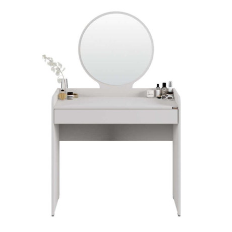 Τουαλέτα με Καθρέπτη Curve Megapap Χρώμα Λευκό 90x47x142εκ.