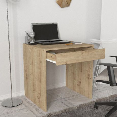 Γραφείο Εργασίας Mida Megapap Χρώμα Sapphire oak 72x60x73,8εκ.