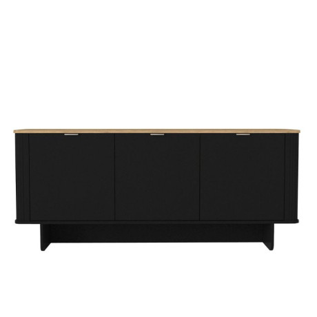 Μπουφές Bohema Megapap Χρώμα Μαύρο - Sepet oak 180x47x76,6εκ.