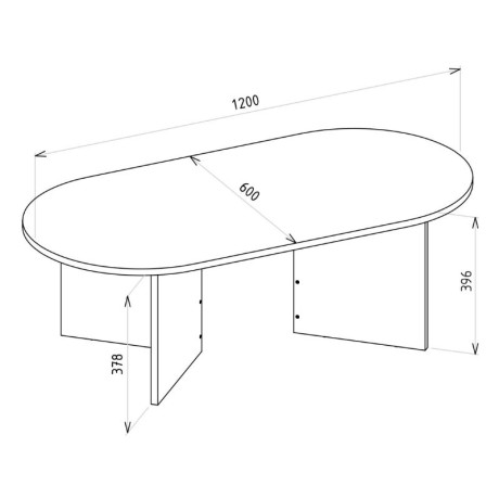 Τραπεζάκι Σαλονιού Cortado Megapap Χρώμα Sapphire oak 120x60x39,6εκ.