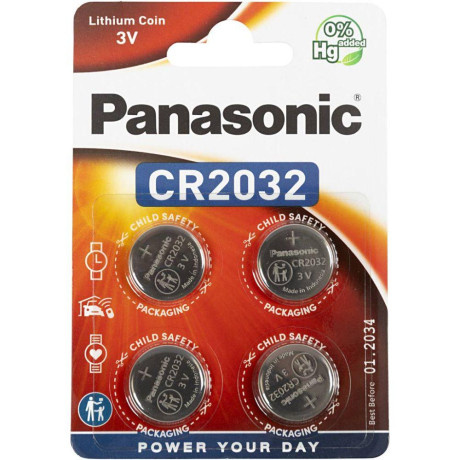 Panasonic Power Μπαταρίες Λιθίου Cr2032 3v 4τμχ (50003058) (Pan50003058)