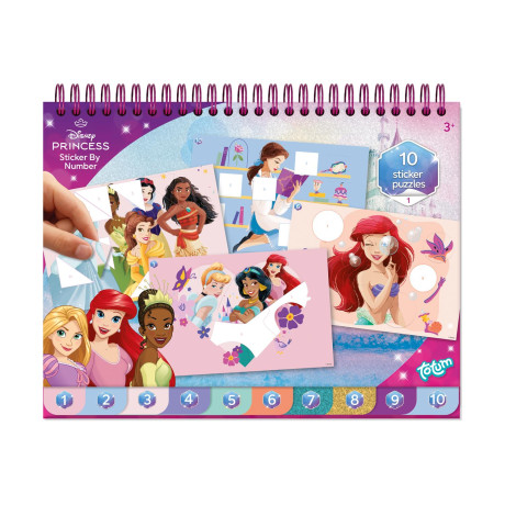Totum: Disney Princess - Sticker by Number pad (Tt045279)