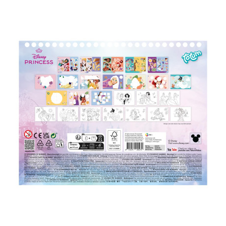 Totum: Disney Princess - Sticker by Number pad (Tt045279)