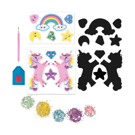 Totum: Unicorn - 2 in 1 Creativity set Diamond Paint Magnets & a b c Bracelets (Tt072213)