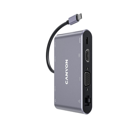 Canyon ds-14 hub 8in1 4k usb-c Dark Grey  cns-Tds14