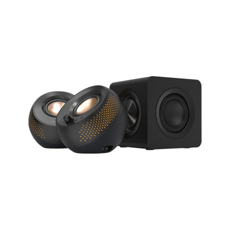 Creative Pebble x Plus Bluetooth Ηχεία 2.0 με rgb Φωτισμό και Subwoofer, Ισχύος 30w Rms, Black