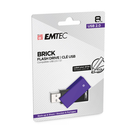 Emtec Usb2.0 C350 8gb Purple - Ecmmd8gc352