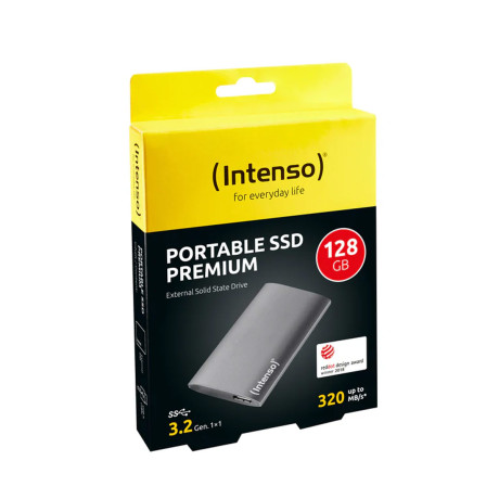 Intenso Premium Edition usb 3.2 Εξωτερικός ssd 128gb 1.8″ Ανθρακί - 3823430