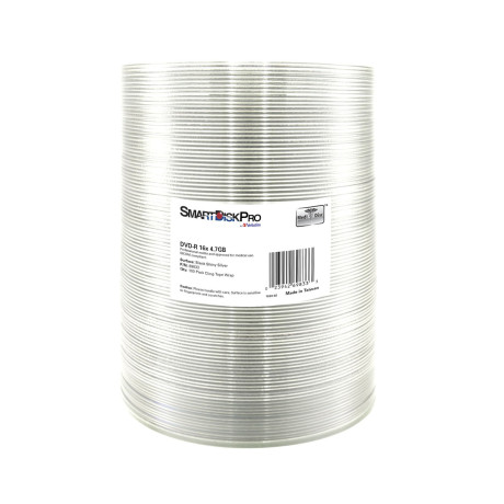 Smartdisk pro dvd r 16x 4.7gb, 100-Pack Wrap, Silver ( by Verbatim ) - 69833
