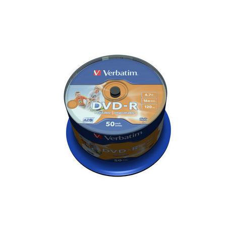 Dvd-r Verbatim 43533 azo 4.7gb 16x Wide Print. Surface non-id