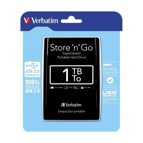 53023 Verbatim External usb 3 Portable Hard Drive