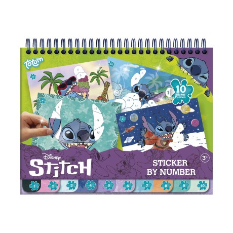 Totum: Disney Stitch - Sticker by Number pad (Tt700123)
