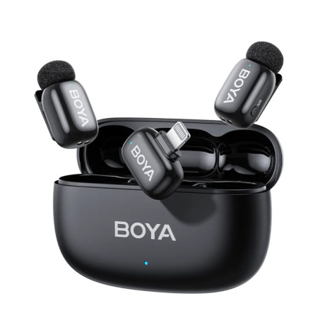 Boya Mini 2 Iphone Lightning - 2,4ghz 2mic Wireless ai-anc mic w. Charging box Mono/stereo/safety-tr