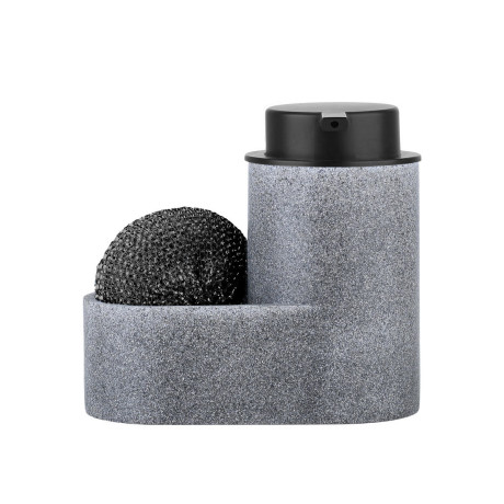 Estia Αντλια Σαπουνιου Πιατων με Μαυρο Σφουγγαρακι Γκρι