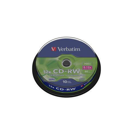 Cd-rw Verbatim 43480 Serl 700mb 12x Scratch Resistant Surface