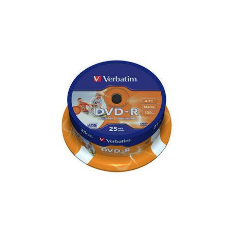 Dvd-r Verbatim 43538 azo 4.7gb 16x Wide Printable Surface