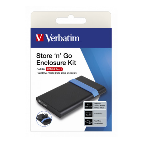 Verbatim hdd-ssd Enclosure kit 2.5″ usb 3.2 53106