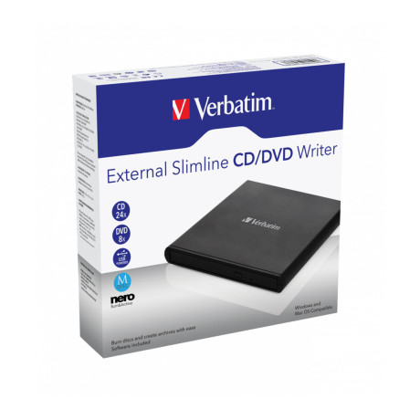 Verbatim Εξωτερικό cd-dvd Writer Drive usb 2.0 Μαύρο - 98938