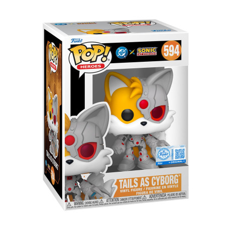Funko Pop! dc Heroes: Justice League & Sonic - Tails as Cyborg #594 Vinyl Figure