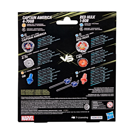 Hasbro bey Blade: Marvel Collab - Multipack Captain America red Hulk (G1690)
