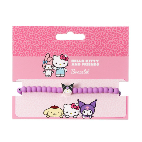 Carat Shop Hello Kitty - Purple Beaded Bracelet With Kuromi Charm (Hkbb0003)