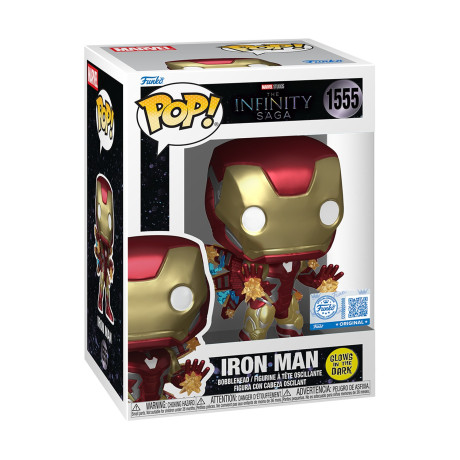 Funko Pop! Plus: the Infinity Saga - Iron man (Glows in the Dark) #1555 Bobble-Head Vinyl Figure