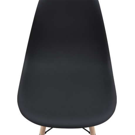 Καρέκλα Τραπεζαρίας Nova Megapap pp Μαύρο - Ξύλινο Φυσικό Πόδι 46x51x80εκ.