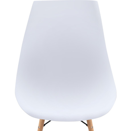 Καρέκλα Τραπεζαρίας Nova Megapap pp Λευκό - Ξύλινο Φυσικό Πόδι 46x51x80εκ.