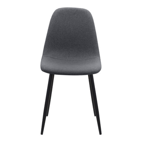 Καρέκλα Τραπεζαρίας Iris Megapap Γκρι Ύφασμα - Μεταλλικό Μαύρο Πόδι 43x50x85εκ.