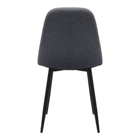Καρέκλα Τραπεζαρίας Iris Megapap Γκρι Ύφασμα - Μεταλλικό Μαύρο Πόδι 43x50x85εκ.