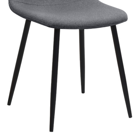 Καρέκλα Τραπεζαρίας Iris Megapap Γκρι Ύφασμα - Μεταλλικό Μαύρο Πόδι 43x50x85εκ.
