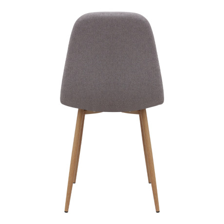 Καρέκλα Τραπεζαρίας Iris Megapap Μπεζ Ύφασμα - Μεταλλικό Φυσικό Πόδι 43x50x85εκ.