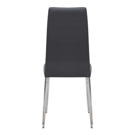 Καρέκλα Τραπεζαρίας Rosa Megapap Γκρι pu - Μεταλλικό Πόδι Χρωμίου 41x48x98εκ.