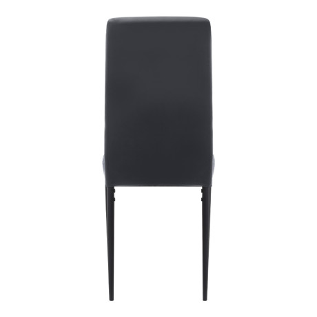 Καρέκλα Τραπεζαρίας Rosa Megapap Μαύρο pu - Μεταλλικό Μαύρο Πόδι 40x52x96εκ.