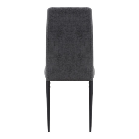 Καρέκλα Τραπεζαρίας Rosa Megapap Γκρι Ύφασμα - Μεταλλικό Μαύρο Πόδι 41x51x96εκ.