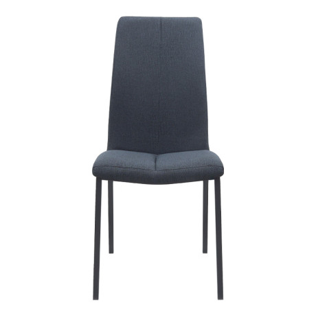 Καρέκλα Τραπεζαρίας Fina Megapap Ανθρακί Ύφασμα - Μεταλλικό Μαύρο Πόδι 43x58x95εκ.