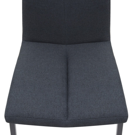 Καρέκλα Τραπεζαρίας Fina Megapap Ανθρακί Ύφασμα - Μεταλλικό Μαύρο Πόδι 43x58x95εκ.