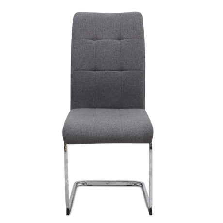 Καρέκλα Τραπεζαρίας Laura Megapap Γκρι Ύφασμα - Μεταλλική Βάση Χρωμίου 42x58x98εκ.