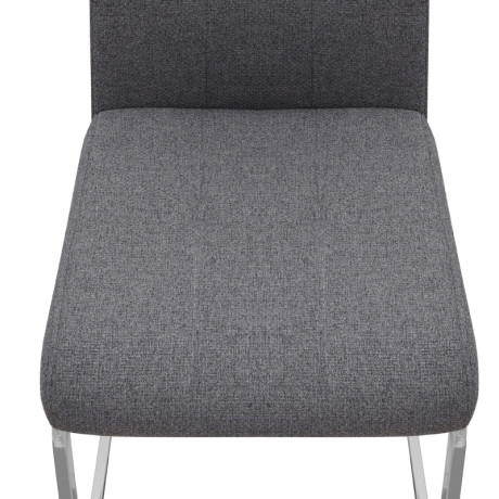 Καρέκλα Τραπεζαρίας Laura Megapap Γκρι Ύφασμα - Μεταλλική Βάση Χρωμίου 42x58x98εκ.
