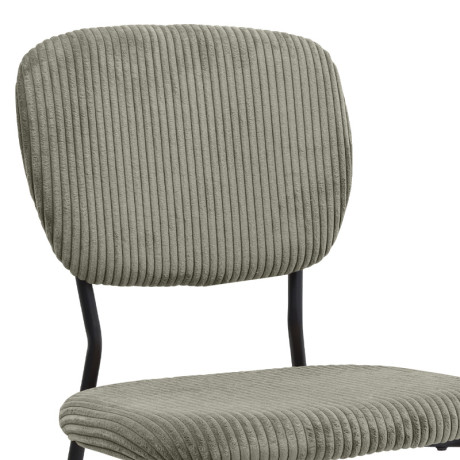 Καρέκλα Τραπεζαρίας Kevin Megapap Λαδί Ύφασμα - Μεταλλικό Μαύρο Πόδι 48x51x87εκ.