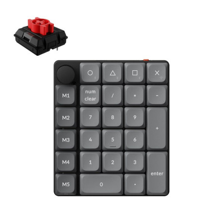 Keychron k0 max (K0m-h1) qmk Wireless Custom num pad Mechanical low Profile red Switch rgb hot-Swap