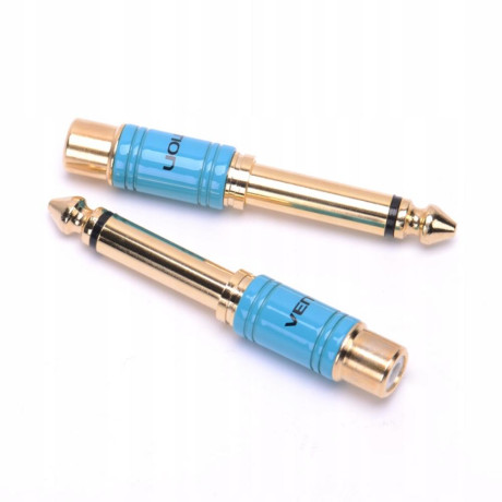 Vention 6.5mm Male to rca Female Audio Adapter Blue Metal Type (Vdd-C03) (Venvdd-C03)