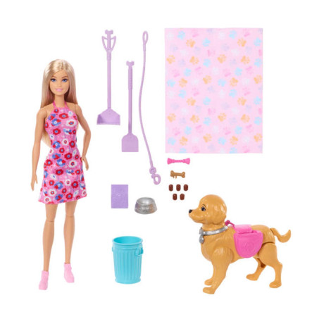 Mattel Barbie: Barbie and her Pets - Barbie Puppy Walk (Jjb46)