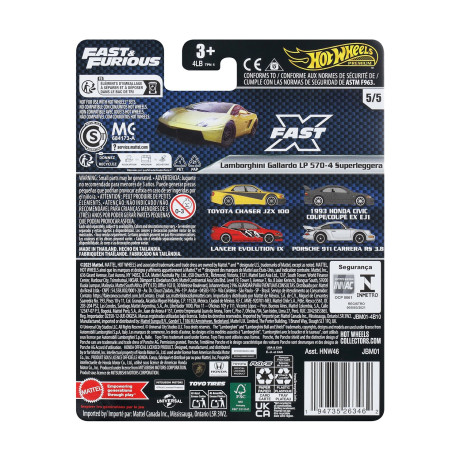 Mattel hot Wheels Premium: Fast & Furious - Lamborghini Gallardo Lp570-4 Superleggera (Jbm01)
