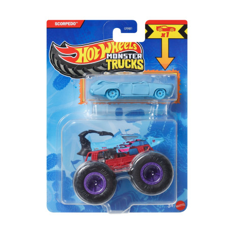 Mattel hot Wheels: Monster Trucks - Scorpedo 2 Pack Vehicles (Jjt52)